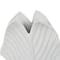 17" White Palm Tree Curved Leaf Decorative Ceramic Vase